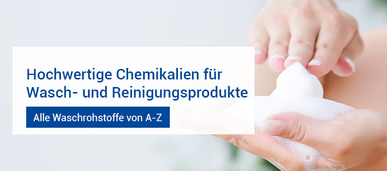 Schaumstruktur als Darstellung chemischer Rohstoffe für Wasch- und Reinigungsprodukte